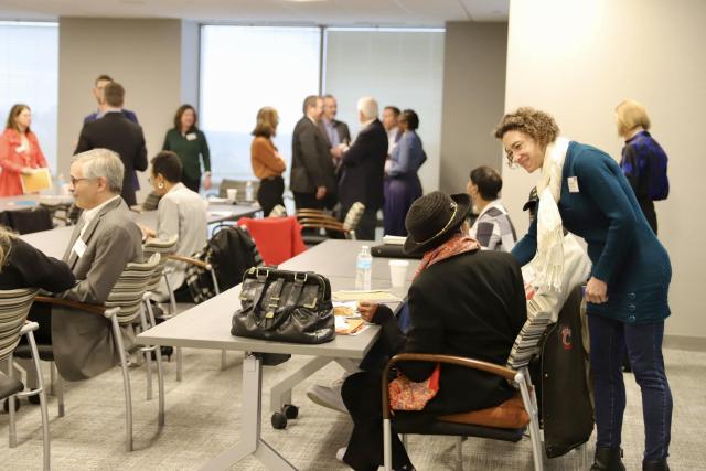 Attendees at Policy with a Splash of Coffee