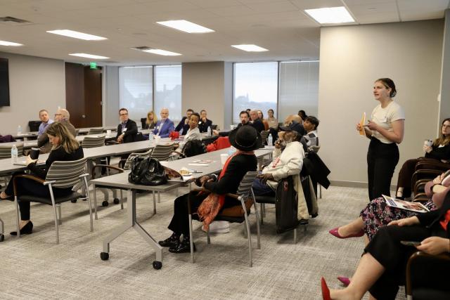 Attendees at Policy with a Splash of Coffee