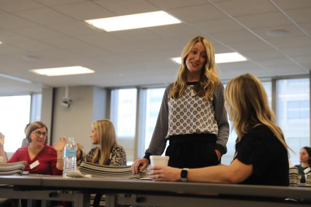 United Way of Greater Cincinnati Policy With a Splash of Coffee forum attendees networking.