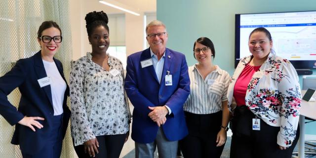 Two Ohio legislators pictured alongside United Way of Greater Cincinnati staff during a 211 Talk & Tour event. 